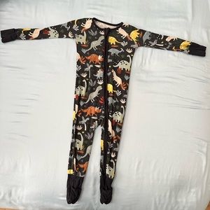 Little sleepies Navy Jurassic Jungle Bamboo Viscose Zippy